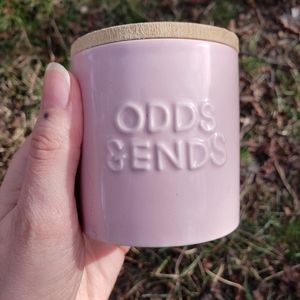 Odds & Ends Ceramic Storage Jar with Wooden Lid